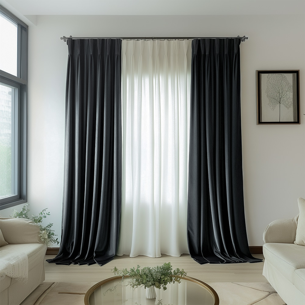 panama-19.jpg Draperie de Catifea Premium Blackout 100% Gri - imagine 1