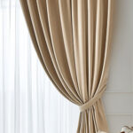 Draperie de Catifea Premium Blackout 100% Bej Deschis - imagine 2