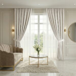 Draperie Lucioasa  de Textura Groasa  Blackout 100% Crem Auriu