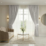 Draperie Lucioasa  de Textura Groasa  Blackout 100% Alb Perlat