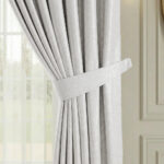 Draperie Lucioasa  de Textura Groasa  Blackout 100% Alb Perlat - imagine 3