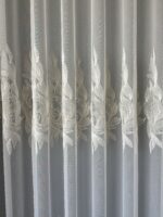 Perdea Vanessa cu Broderie Fina - Crem L5m/H2.60m cu Rejansa Wave