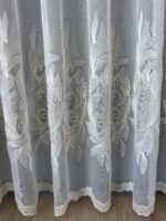 Perdea Vanessa cu Broderie Fina - Crem L5m/H2.60m cu Rejansa Wave - imagine 2