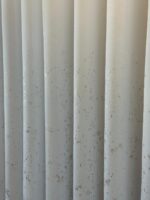 Perdea Matase Sintetica Alba cu Insertii Aurii - imagine 3