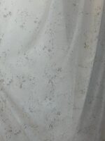 Perdea Matase Sintetica Alba cu Insertii Aurii - imagine 2