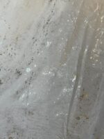 Perdea Matase Sintetica Alba cu Insertii Argintii - imagine 2