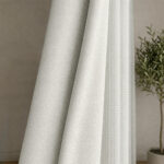 Draperie de Textura Groasa 100% Blackout Lazio  Ivory - imagine 2