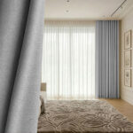 Draperie de Textura 100% Blackout Lazio  Gri Deschis