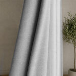 Draperie de Textura 100% Blackout Lazio  Gri Deschis - imagine 2
