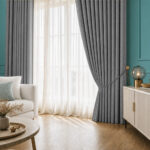Draperie de Textura 100% Blackout Lazio  Gri -Mediu