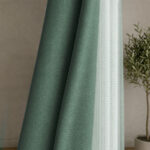 Draperie de Textura 100% Blackout Lazio  Verde Menta - imagine 2