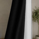 Draperie de Textura 100% Blackout Lazio  Negru - imagine 2