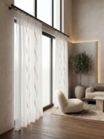 Perdea Ivory din Inisor cu Model - imagine 2