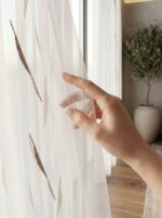 Perdea Ivory din Inisor cu Model - imagine 3