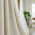 Draperie Cu Textura de In  Blackout 100% Sao Paulo Bej Deschis - imagine 2