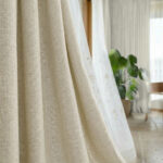 Draperie Cu Textura de In  Blackout 100% Sao Paulo Bej - Auriu - imagine 2