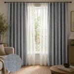 Draperie Cu Textura de In  Blackout 100% Sao Paulo Gri Deschis