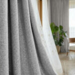 Draperie Cu Textura de In  Blackout 100% Sao Paulo Gri Deschis - imagine 2