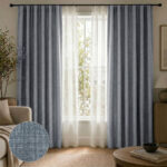 Draperie Cu Textura de In  Blackout 100% Sao Paulo Gri Antracit