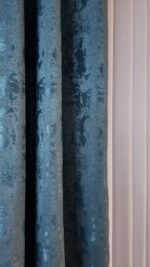 Draperie de Textura Nisip Turcesc Albastru-Turcuoaz