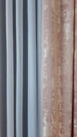 Draperie de Textura Nisip Turcesc Roz Pudra - imagine 3