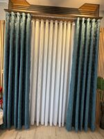 Draperie de Textura Nisip Turcesc Albastru-Turcuoaz - imagine 4