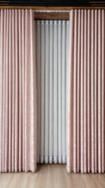 Draperie de Textura Nisip Turcesc Roz Pudra