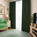 Draperie cu Textura Petek Verde Inchis 14202