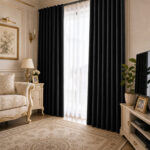 Draperie cu Textura Safari Negru 3720