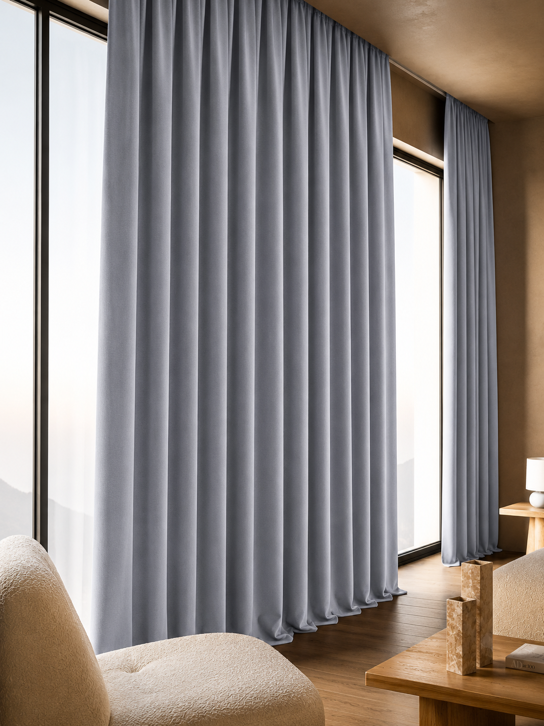 3718-2 Draperie cu Textura Bleu 14202 - imagine 1