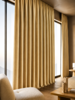 Draperie cu Textura Petek Bej Deschis 14202