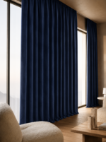 Draperie cu Textura Albastru Inchis14202