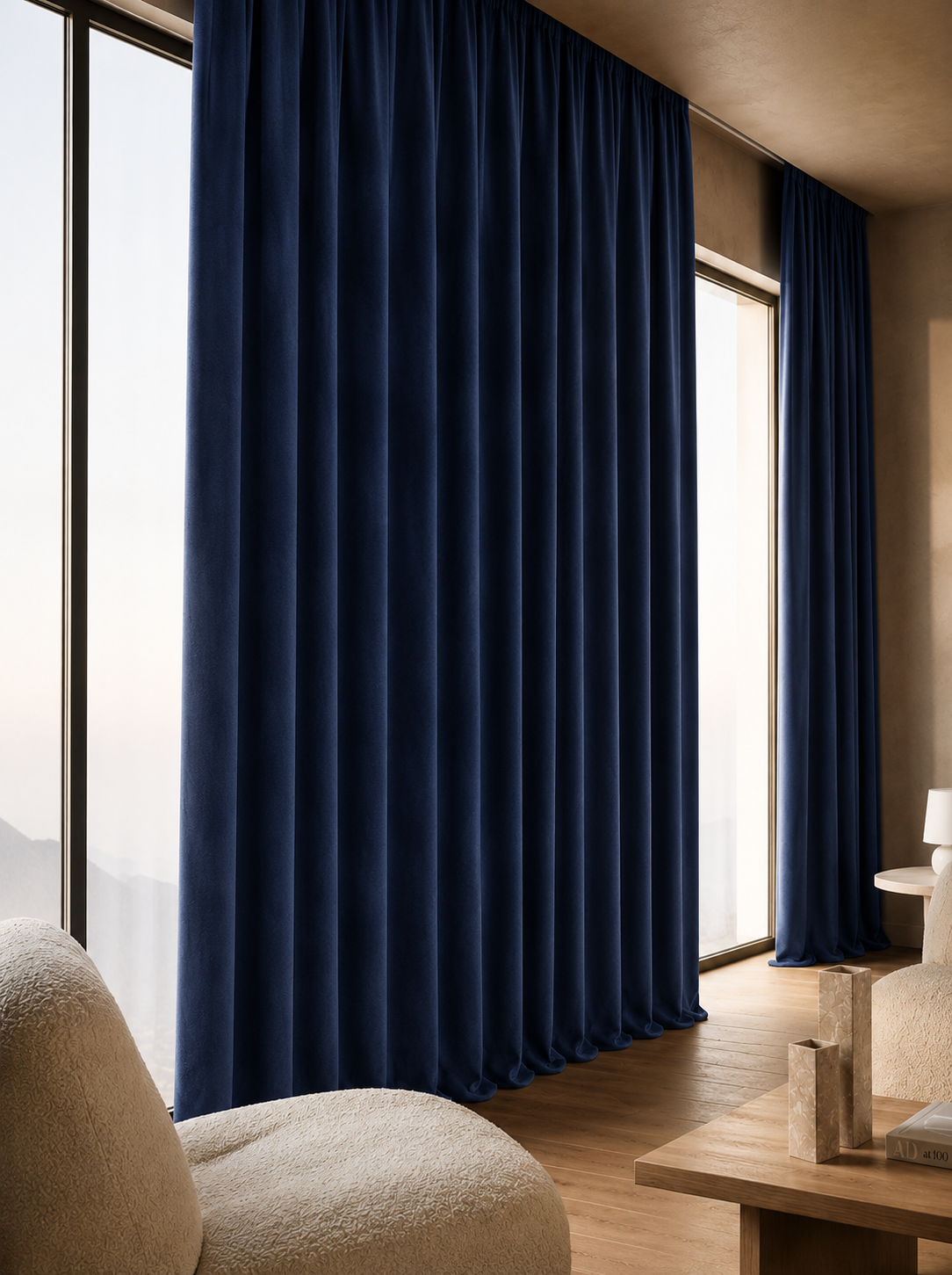 3775-2 Draperie cu Textura Albastru Inchis14202 - imagine 1