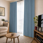 Draperie cu Textura Bleu 14202