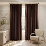 Draperie cu Textura Maro  3757