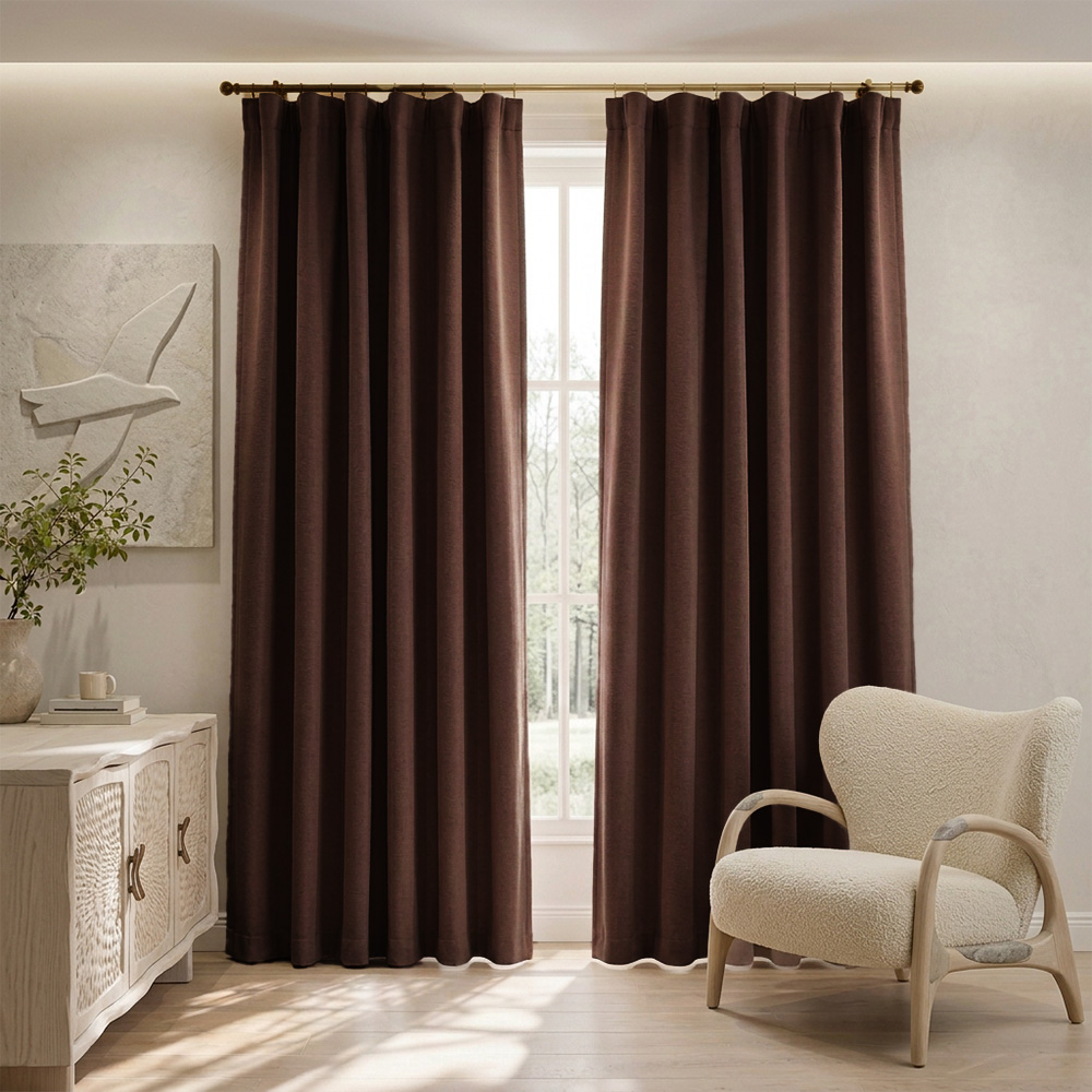 47 Draperie cu Textura Maro 3757 - imagine 1