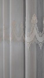 Perdea din Bambus cu Broderie Eleganta  Crem 80923