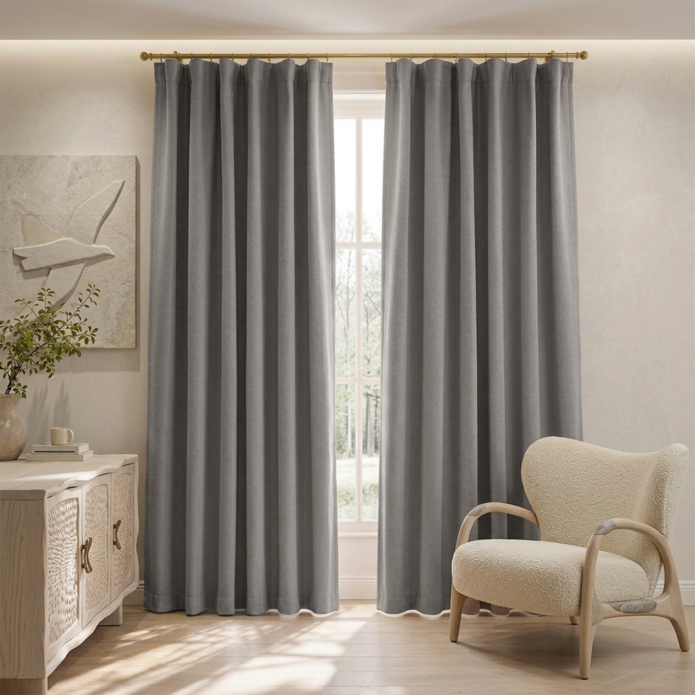 50 Draperie cu Textura Gri Silver 14202 - imagine 1