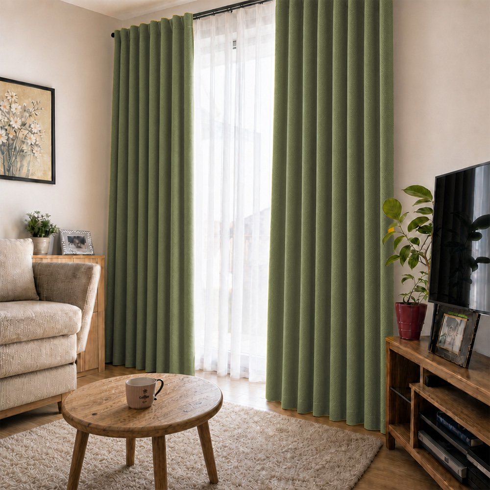 7 (1) Draperie cu Textura Petek Kaki Deschis 14202 - imagine 1