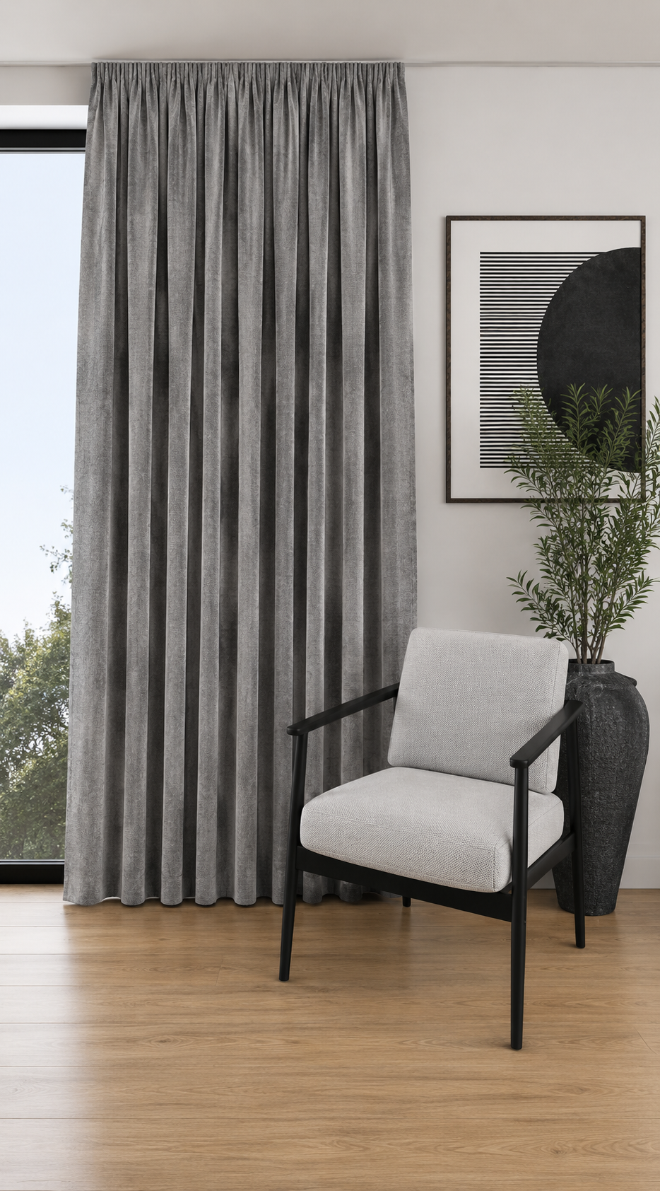 safariiiii Draperie cu Textura Safari Gri Inchis 3758 - imagine 1