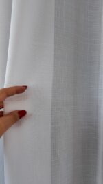 Perdea  Cristal Alba  cu Broderie Jos BRD-6968-72/03 - imagine 4