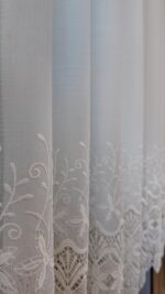 Perdea  din Inisor Crem cu Broderie 2 Randuri BRD-6965-72/03 - imagine 5