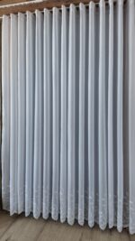 Perdea Cristal  cu  Broderie Florala Jos Brd-6838 - imagine 5