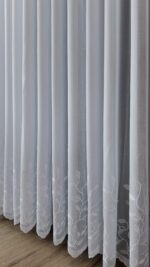 Perdea Cristal  cu  Broderie Florala Jos Brd-6838
