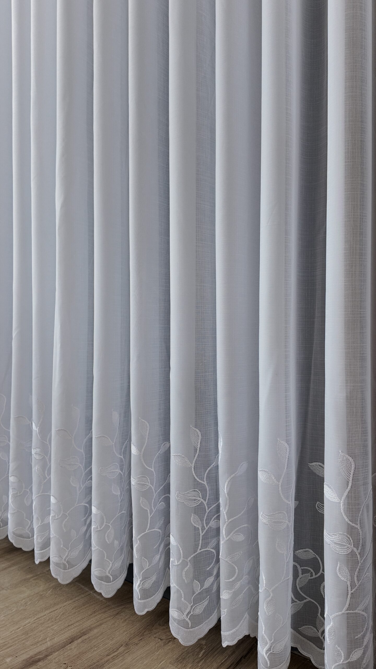 default Perdea Cristal cu Broderie Florala Jos Brd-6838 - imagine 1