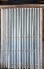 Perdea Cristal  cu  Broderie Alba GPR-012-07 - imagine 2