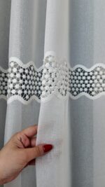 Perdea Cristal  cu  Broderie Alba GPR-012-07