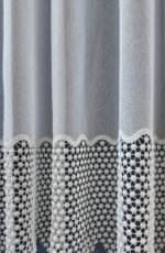 Perdea Cristal  cu  Broderie Alba GPR-012-07 - imagine 4