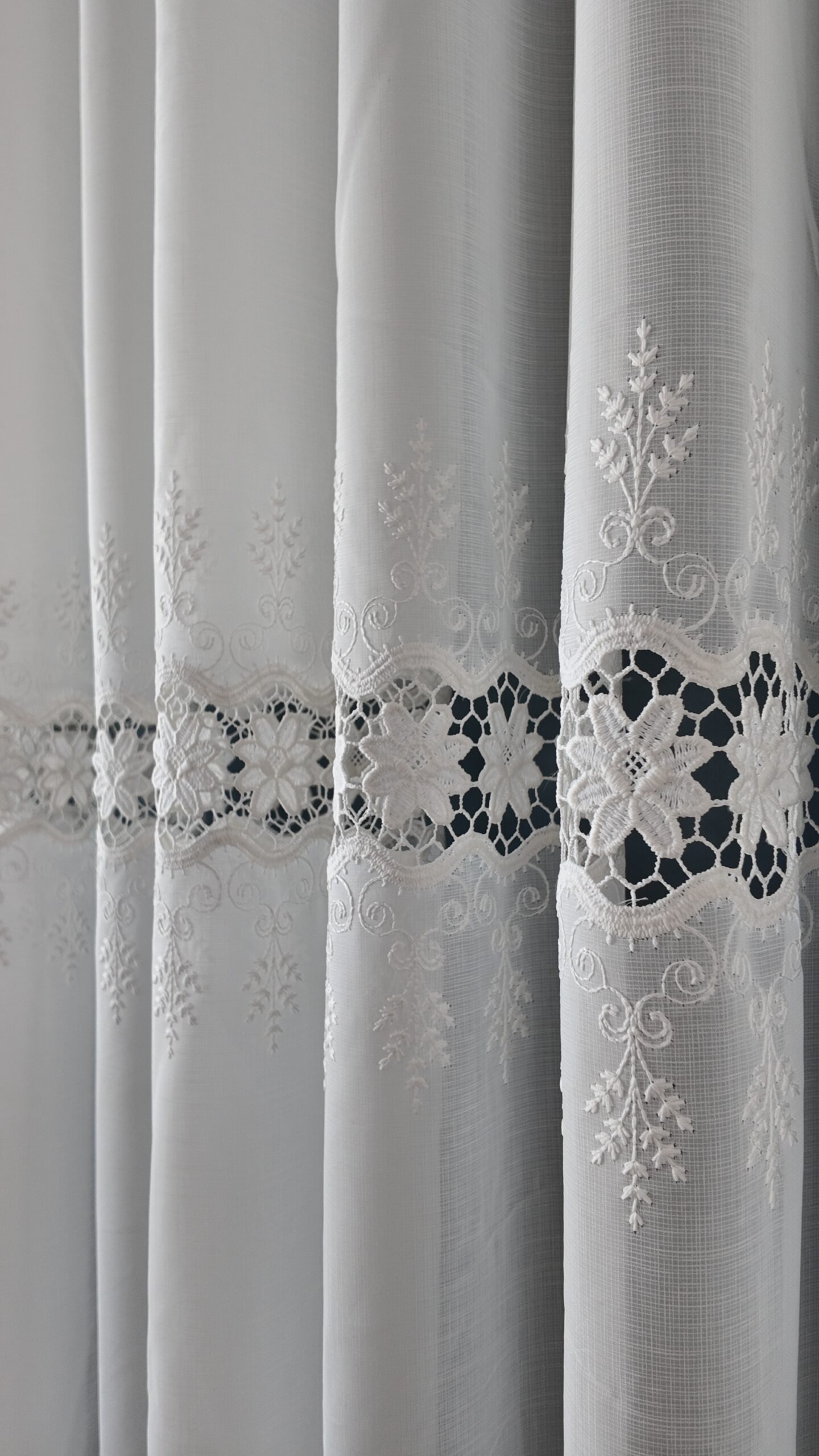 default Perdea Cristal cu Broderie in 3 Randuri Alba BRD-5658 - imagine 1