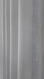 Perdea Cristal  cu  Broderie Florala Jos Alb/Gri Brd-6838 - imagine 4